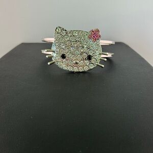 Hello Kitty Rhinestone Crystal Cuff Bracelet